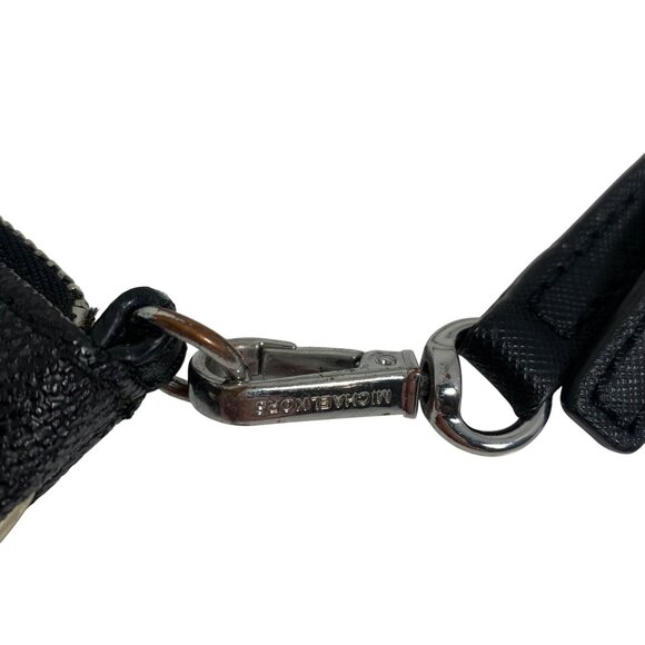 Michael Kors Jet Set Black Signature Logo Crossbody Bag w/ Adjustable Strap - Picture 3 of 12